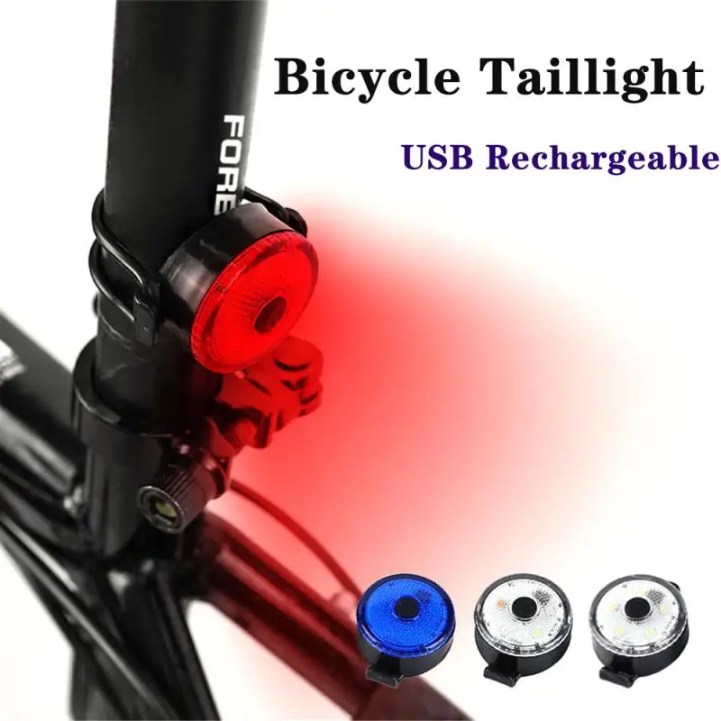 

USB Rechargeable Bicycle Lights 3 Modes Mountain Bike Rear Taillight Outdoor Cycling Safety Warning Lamps Riding Equipment