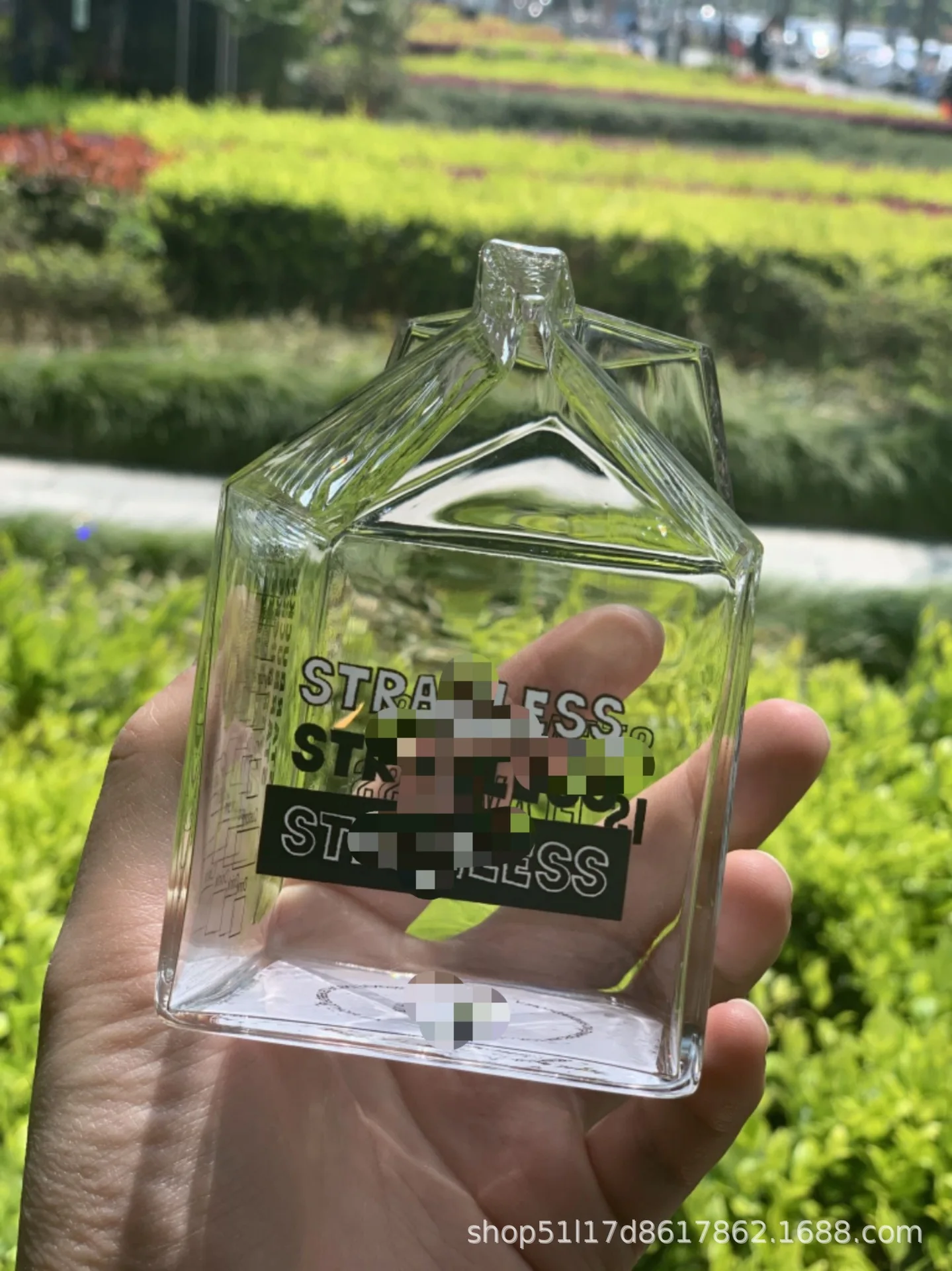 2020 стеклянная молочная картонная чашка прозрачная открывающаяся соломенная