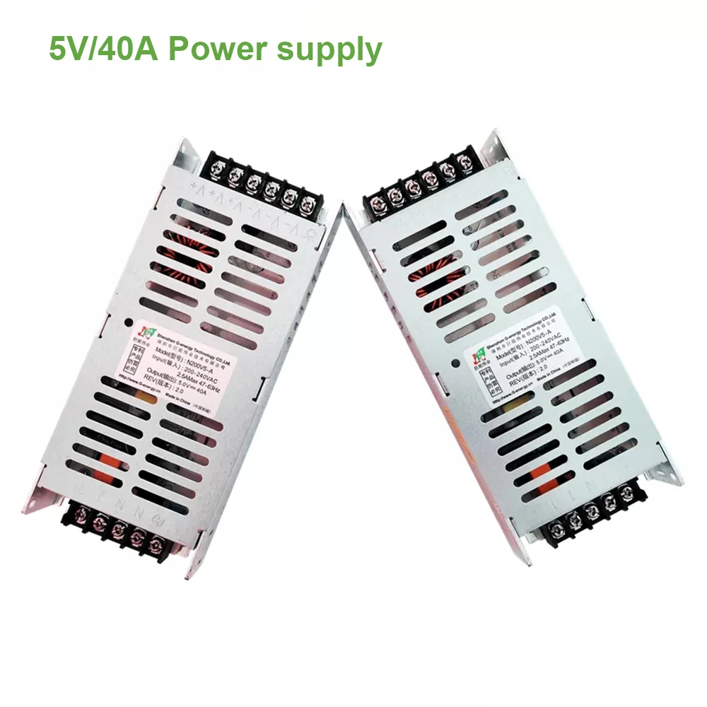 

LED Display Power Supply Adapter 5V 40A 200W Energy-G N200V5 Switching Input AC220V To DC5V Apply To LED Moduel Display