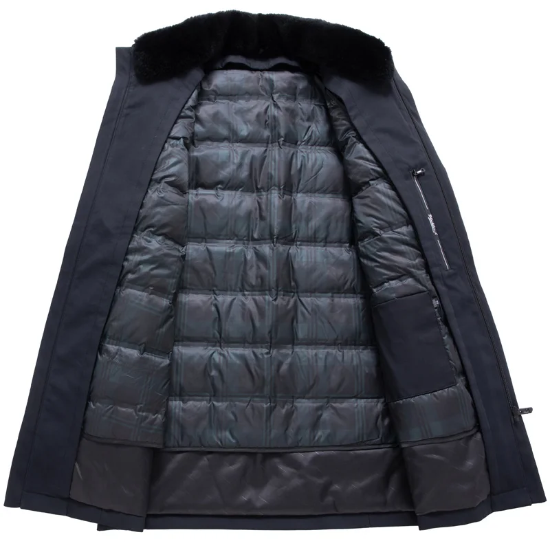 BATMO 2021 new arrival winter rabbit fur collar 90% white duck down jackets men plus-size M-4XL 8907 | Мужская одежда