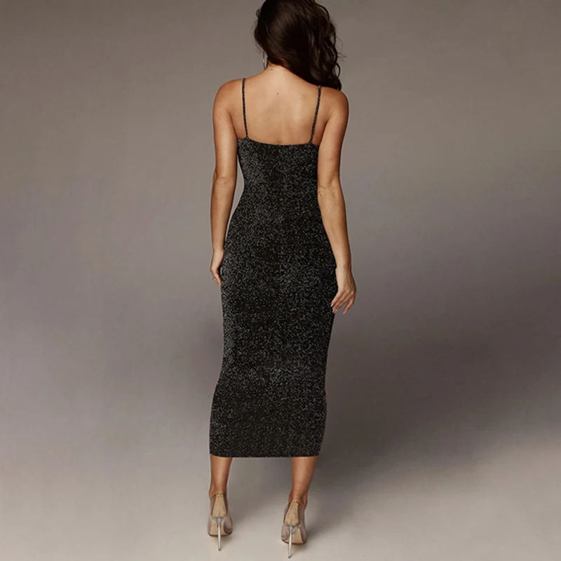 

Spaghetti Strap Backless Sexy Long Dress Party Off Shoulder Strapless Summer Maxi Dress Black Spring Bodycon Dress for Women