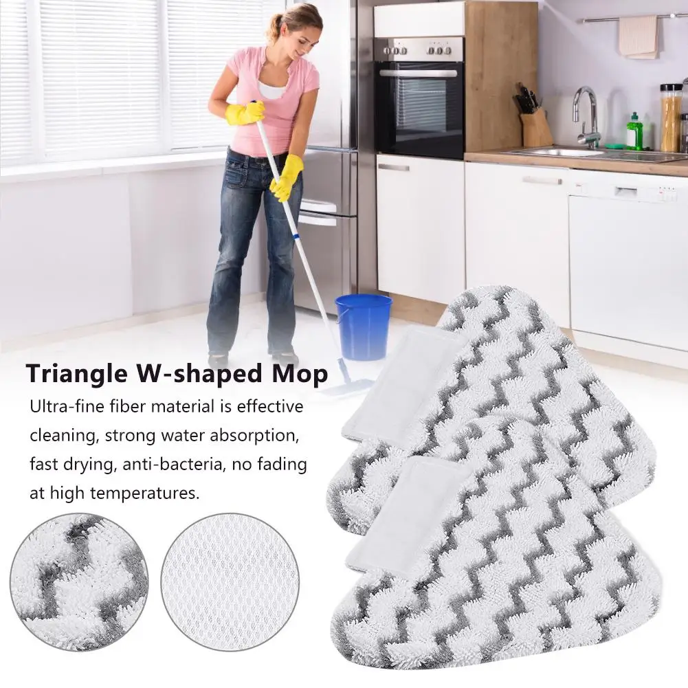 Steam Mop Pads Replacement Triangle Cloth Cleaning Floor Too