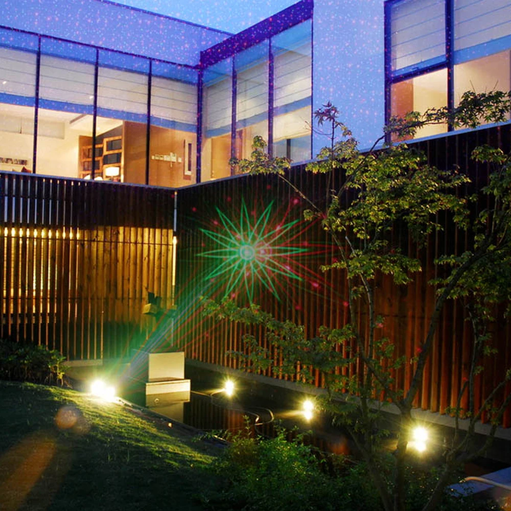 Outdoor Garden LED Star Laser Projector Lamp Rain Wedding Party Holiday Christmas Lawn Stage Light | Лампы и освещение