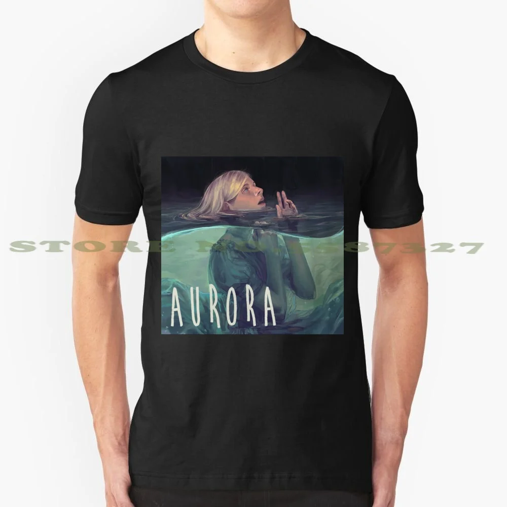 Водоотталкивающая черно белая футболка Aurora Aksnes для мужчин и женщин|Мужские