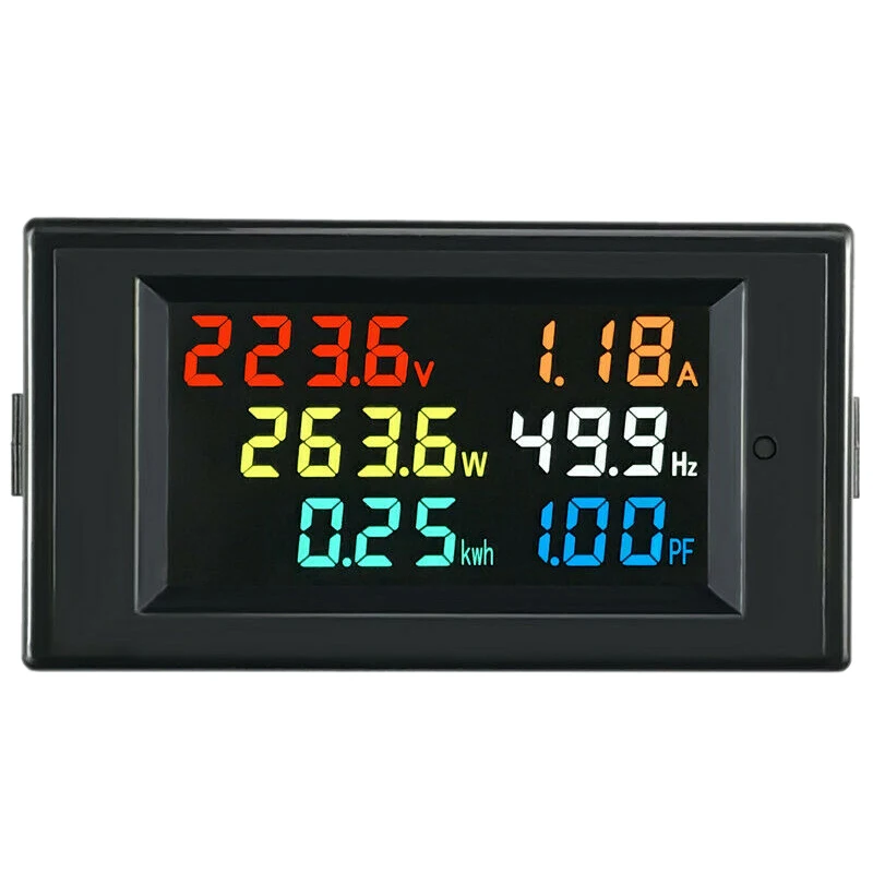 6 в 1 AC монитор D69 2058 цифровое напряжение и сила тока Частотный фактор счетчик