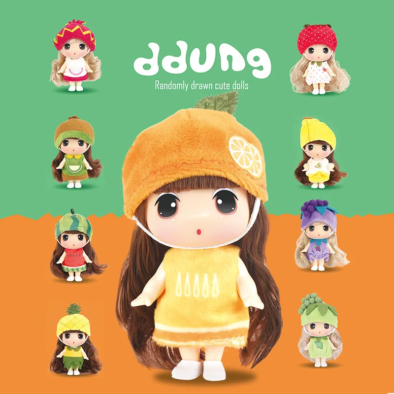 DDUNG Детские глухая коробка фигурку фруктовой серией с нарисованными куклами из