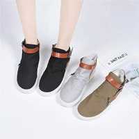 size 43 woman shoes flat sole high top canvas women shoes sneakers harajuku casual mujer flats comfortable sneakers for women