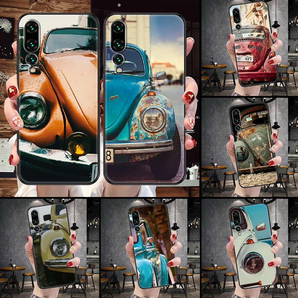 

Classic Vintage Old Retro Car Phone Case For Huawei P Mate P10 P20 P30 P40 10 20 Smart Z Pro Lite black trend cover silicone