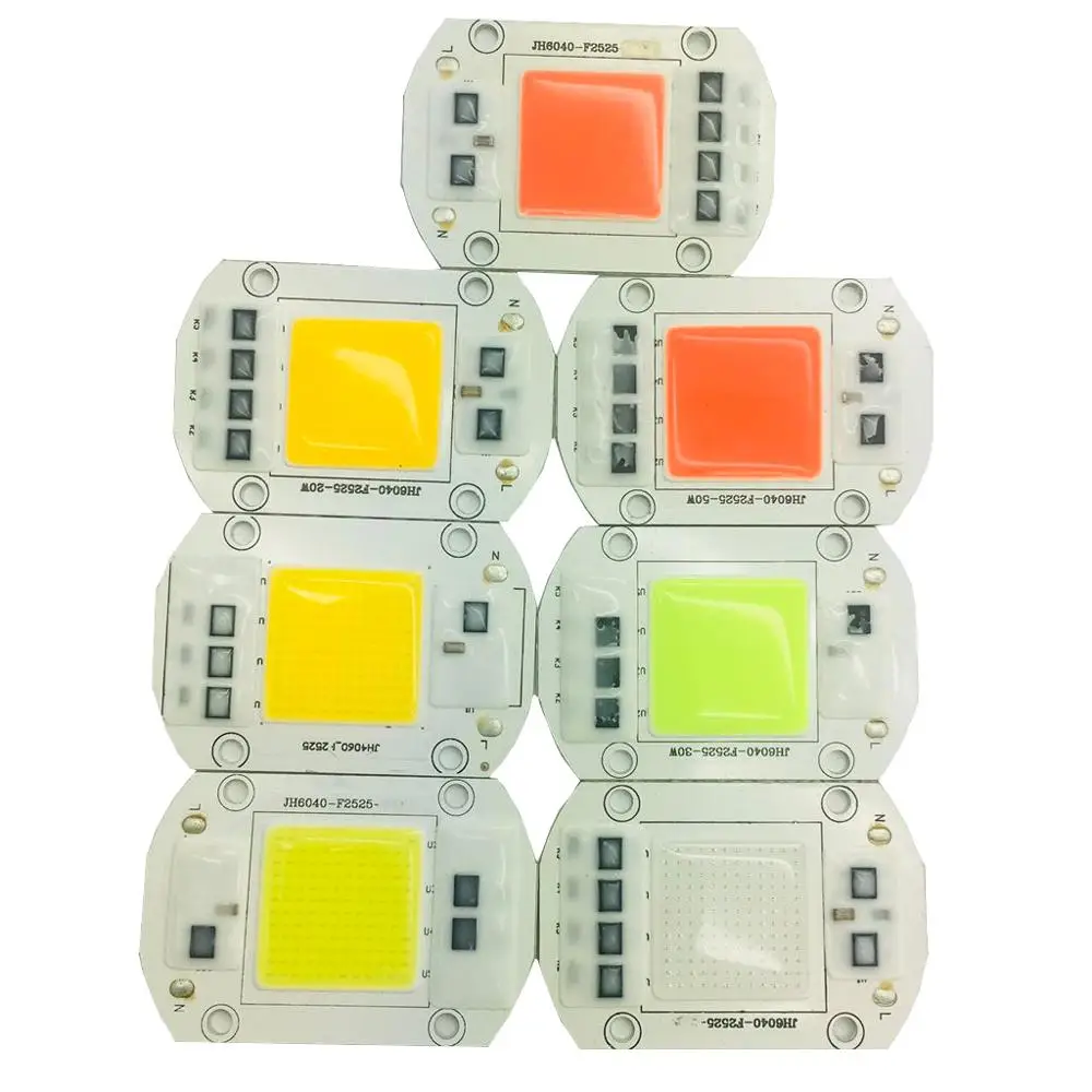 3 шт./пакет COB светодиодный чип 110V 220V 20W 30W 50W 3000K/6000K/полный ассортимент не нужны