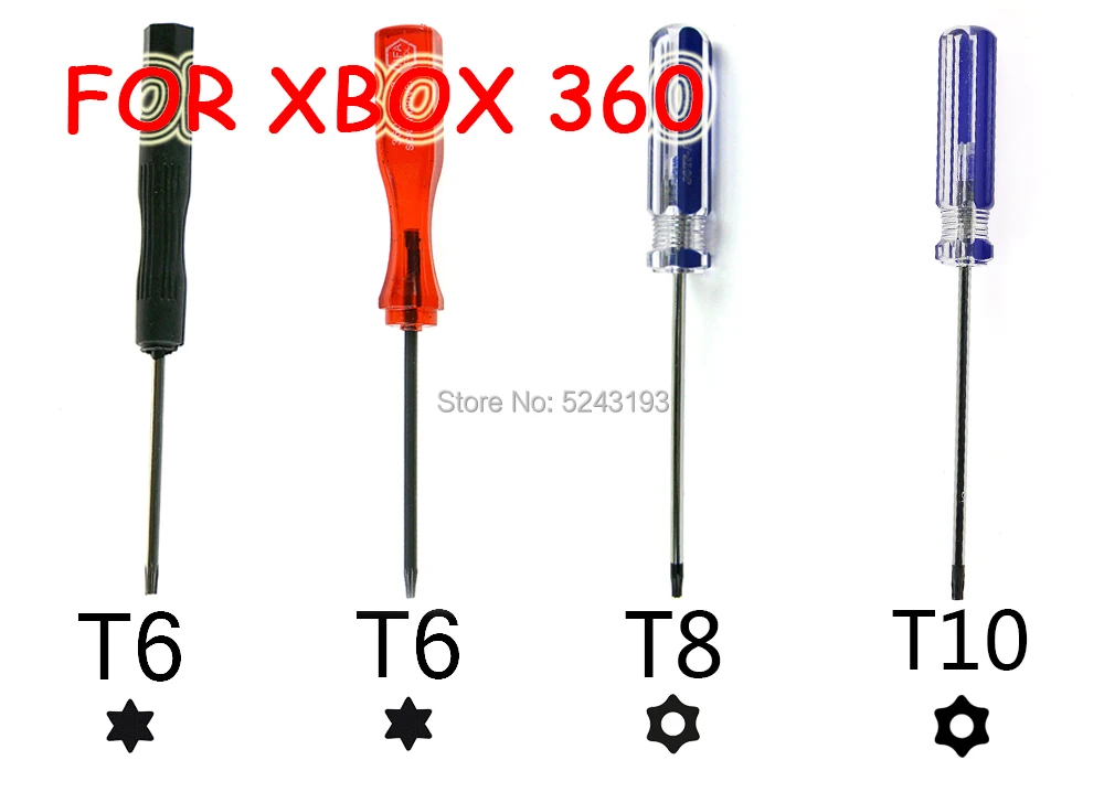 2 шт. Отвертка T6 T8 T10 Torx Защитная отвертка для XBOX 360 ONE беспроводной