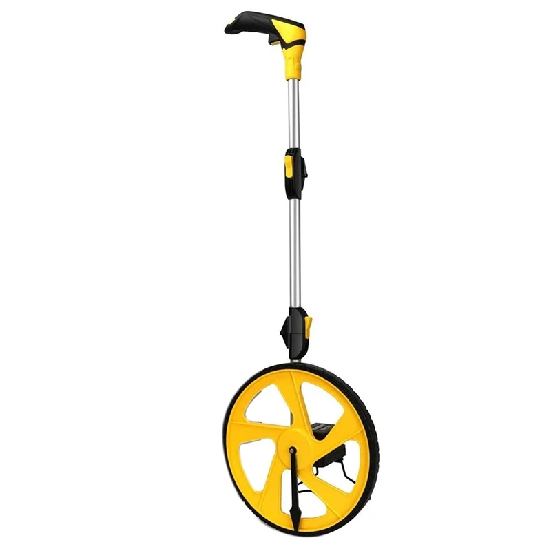 

Promotion! Measuring Wheel Collapsible With Kickstand And Cloth Carrying Bag Measurement 0-9,999 Ft