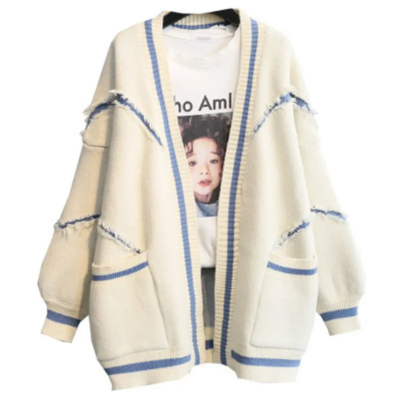 

Knit Sweater Women Autumn 2020 Female Casual letter Long Sleeve Button Cardigan Knitted Sweaters Coat Femme Winter Warm Clothes