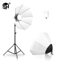 sh photo studio kit softbox speedlite portable octagon umbrella softbox with tripod stand photography flash soft box accessories