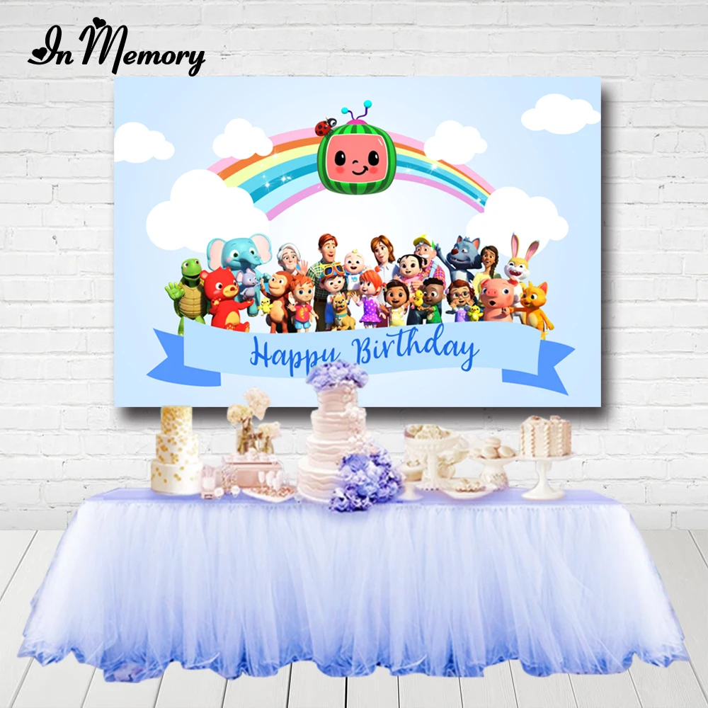 В памяти НОВЫЙ Cocomelon вечерние художественный фото фон для студийной фотосъемки