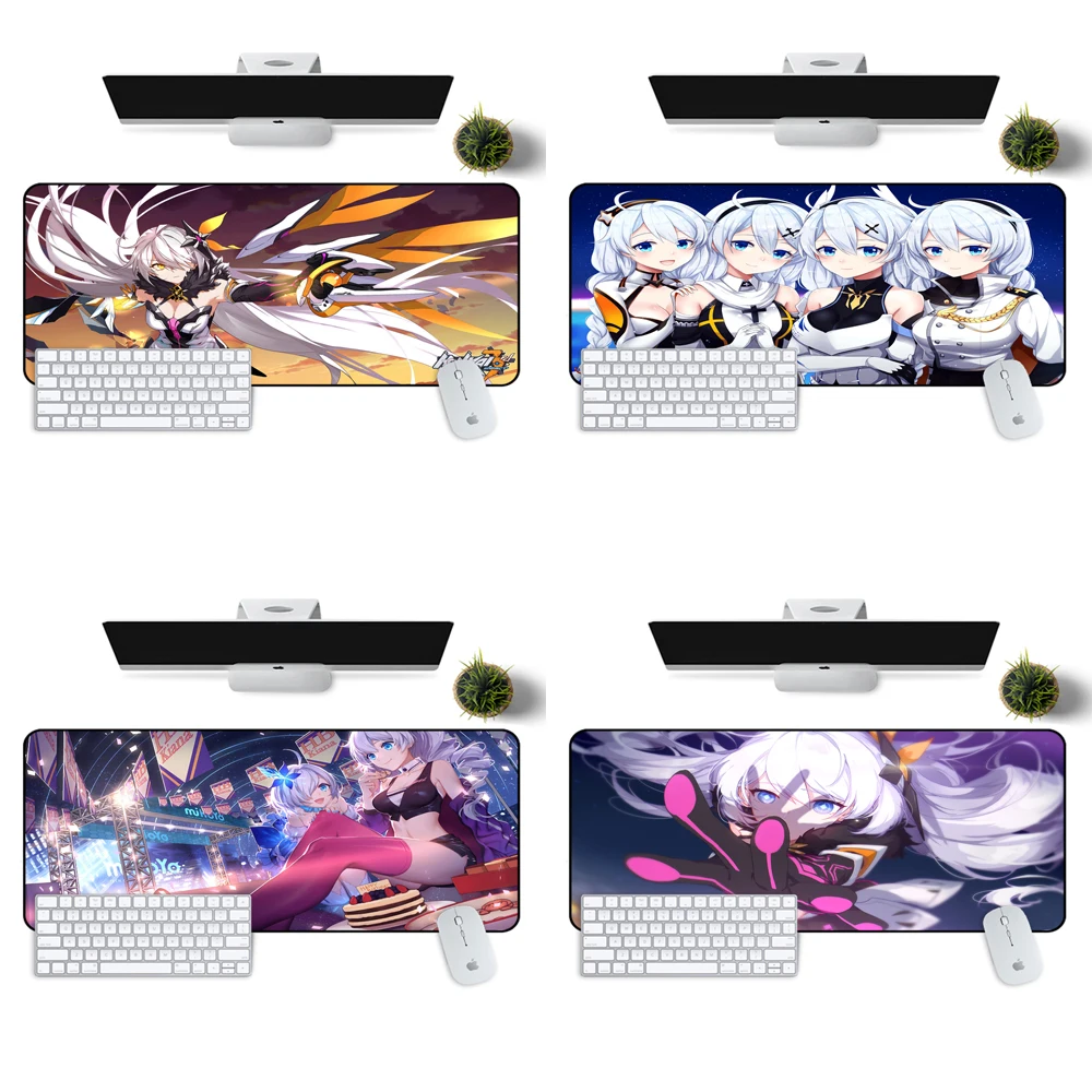 

Kiana Kaslana Laptop gaming mousepad anime OFFIC PAD Honkai Impact 3 pc mat Extended pad Desk protector gaming mat for pc 90x40
