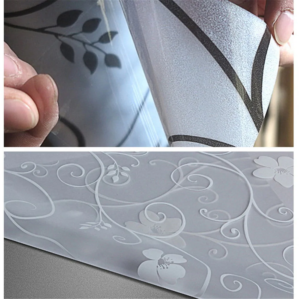 

Privacy Window Film Self Adhesive Frosted Sticker Decoration Static Cling Glass Anti-UV Window Sticker For Bedroom Bathroom