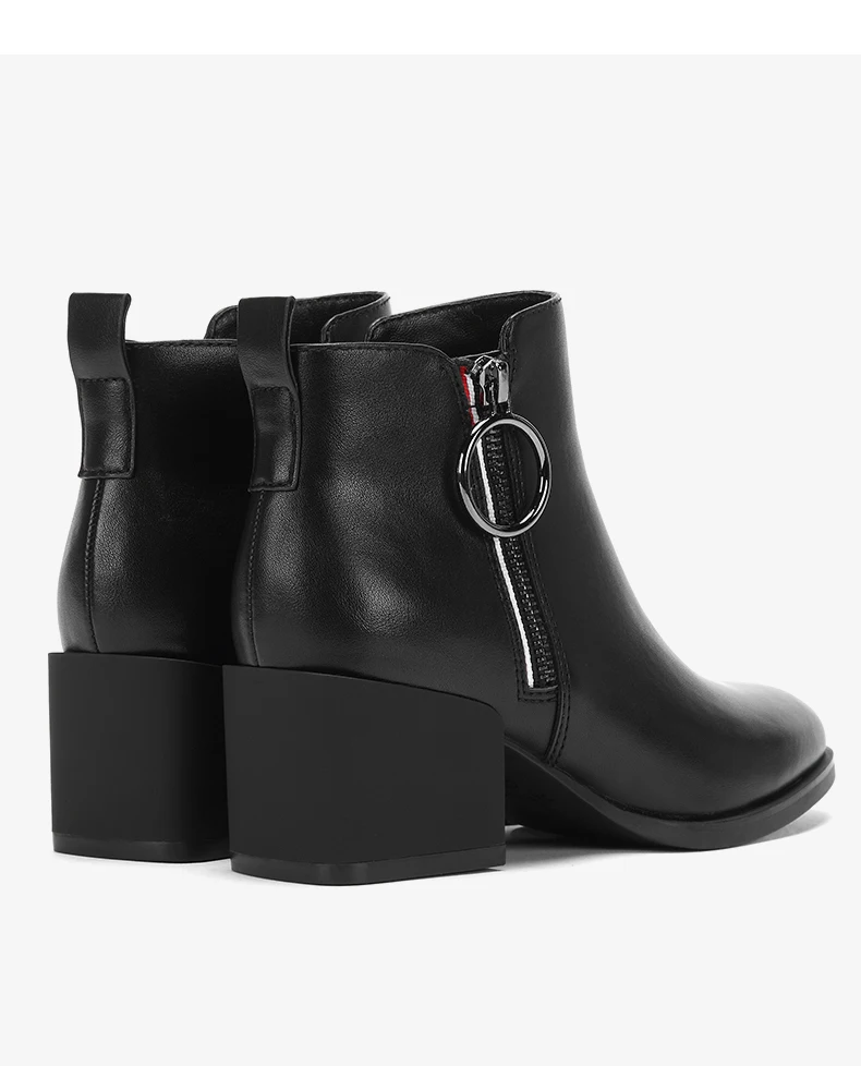 

Martain Boots Chelsea Boots Female Short Broken Code Processing Women's Shoes Round Head Thick With Zipper Short Shoes