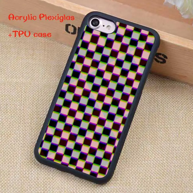 

Checkerboard Plaid Checkered Phone Case For iphone 11 Pro Max X XR XS SE 2020 6S 7 8 Plus Acrylic Plexiglass TPU