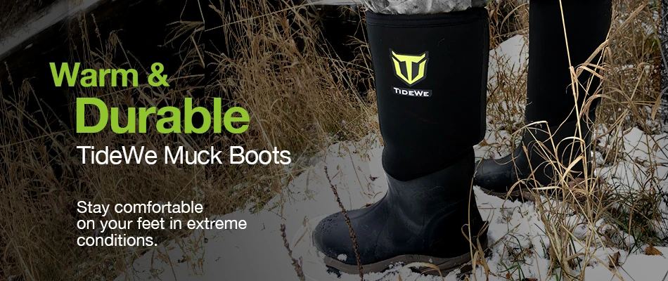 TideWe сапоги Muck водонепроницаемые прочные 6 мм Неопреновые многоцелевые охотничьи сапоги дождевые сапоги для мужчин и женщин