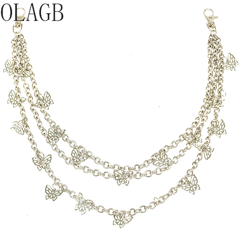 Женская/Мужская многослойная цепочка для брюк модель 201 в панк стиле|Женские