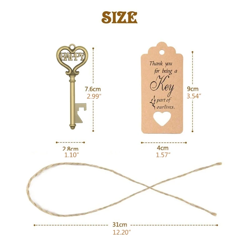 20 комплектов открывалка для бутылок с надписью Skeleton Key | Дом и сад