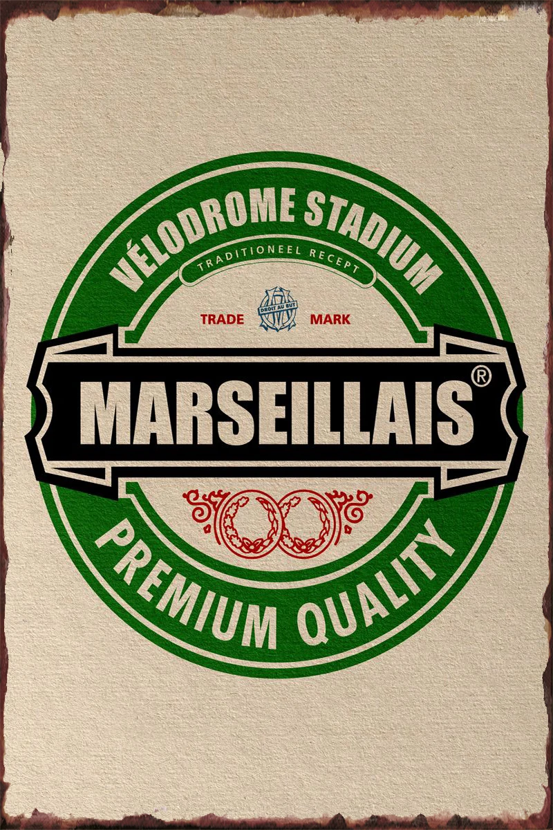 

Marseille Beer Retro Vintage Metal Sign Tin Sign Tin Plates Wall Decor Room Decoration For Art Man Cave Cafe Pub Home Club