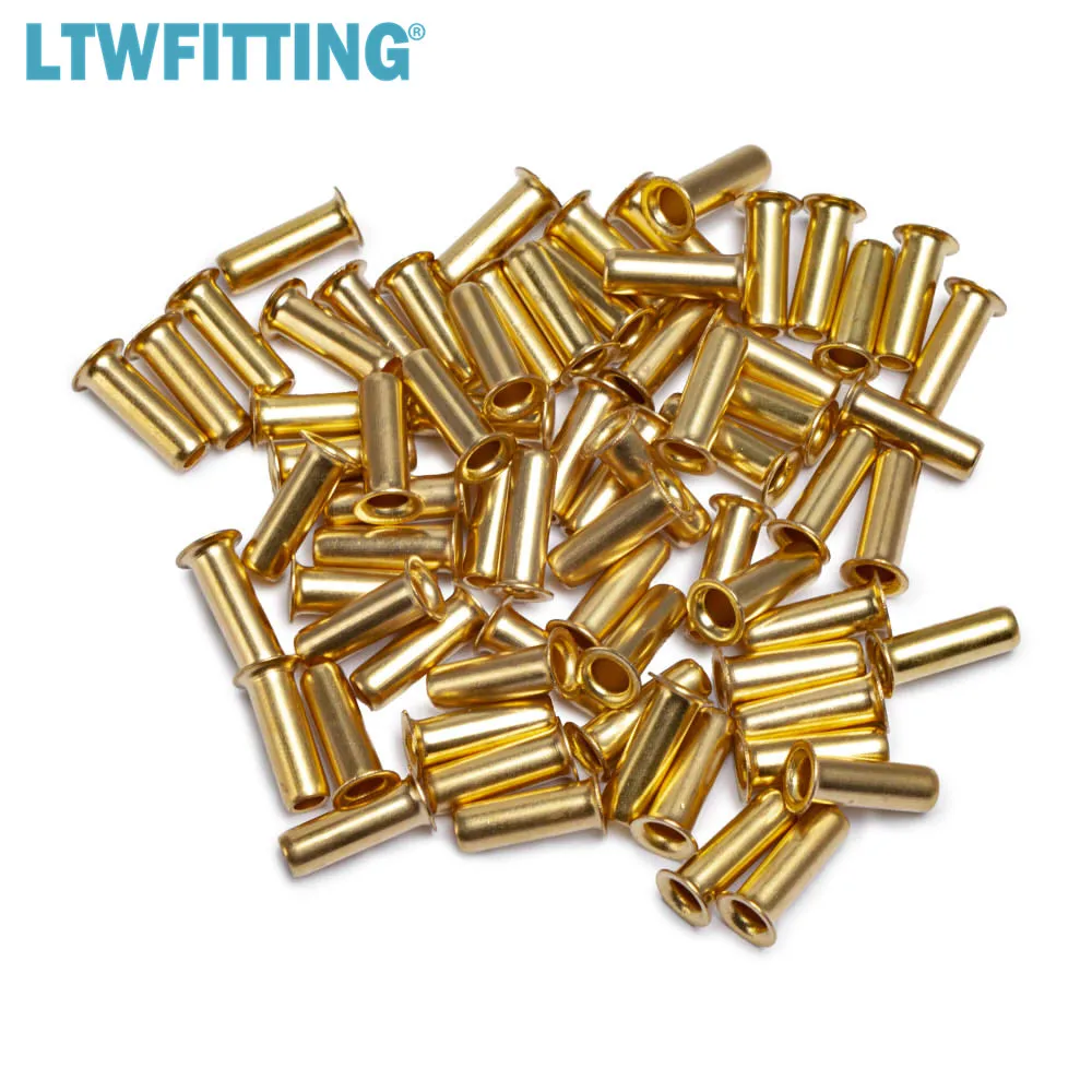 

Латунная компрессионная вставка LTWFITTING 1/4 дюйма, латунный Компрессионный фитинг