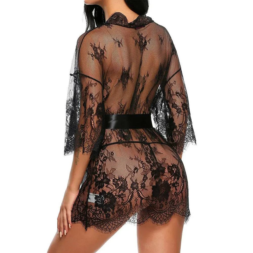 Сексуальное нижнее белье кружевное платье Женское ночное комбинация одежда для