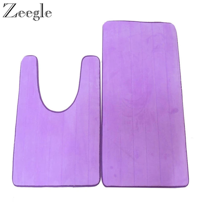 Ковер для ванной комнаты Коралловый бархатный нескользящий U образный коврик