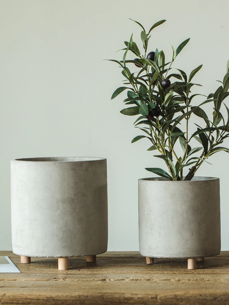 

Modern Simple Flower Pots For Indoor Flowers Ceramic Flower Pot Stand Green Plants High Capacity Macetero Home Decoration EJ50FP