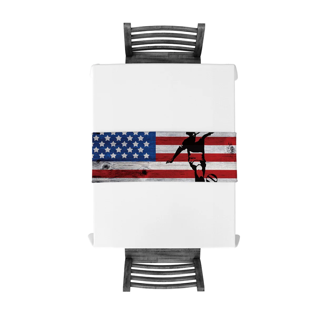 Настольная дорожка s Ретро деревянный американский флаг футболист современный