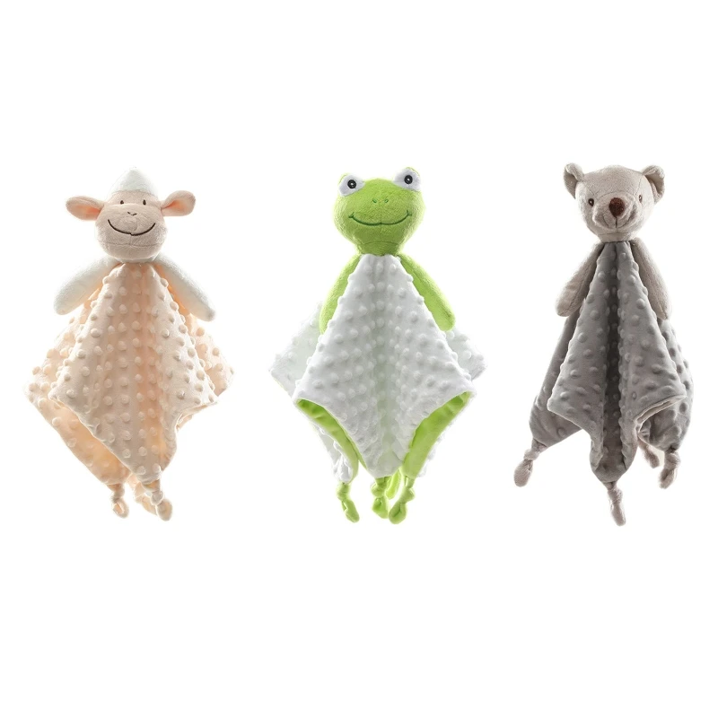 

36cm Cute Animal Frog Bear Pendant Baby Infant Appease Towel Soft Plush Comforting Toy Velvet Soothing Sleeping Doll Wholesale