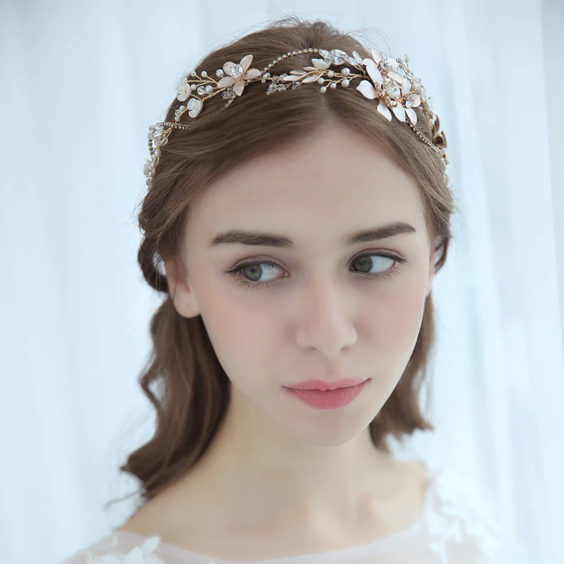 Модные свадебные повязки на голову с цветочным узором и кристаллами волосы лоза