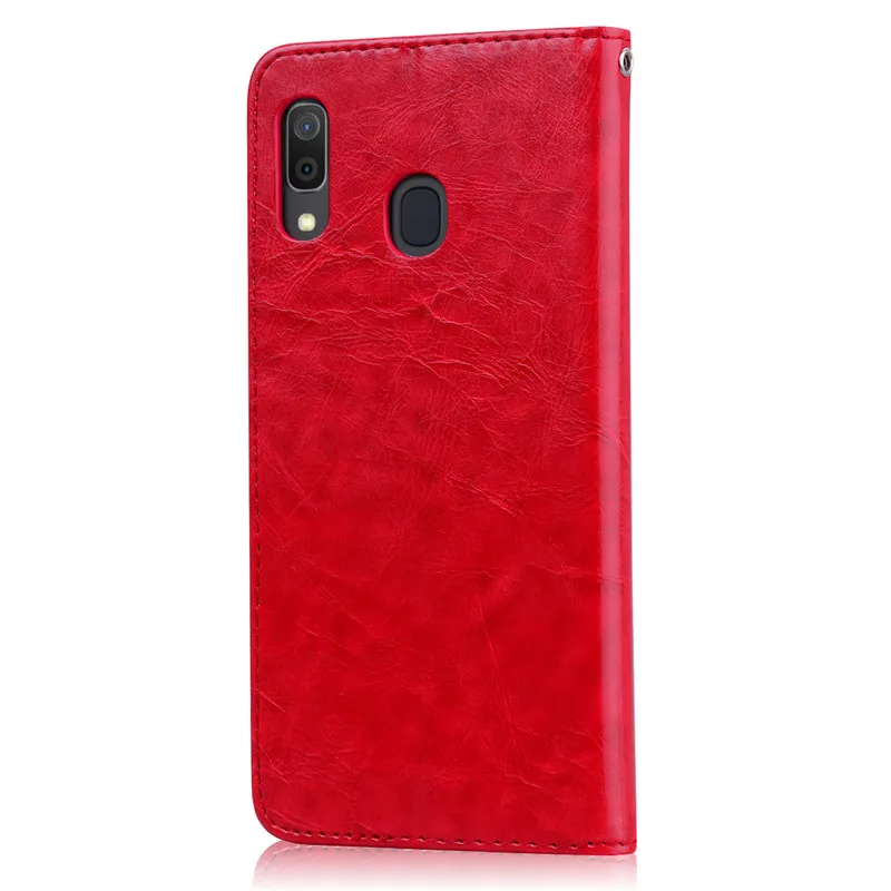 Чехол для Samsung Galaxy A20 A 20 Роскошный деловой Магнитный простой кошелек кожаный
