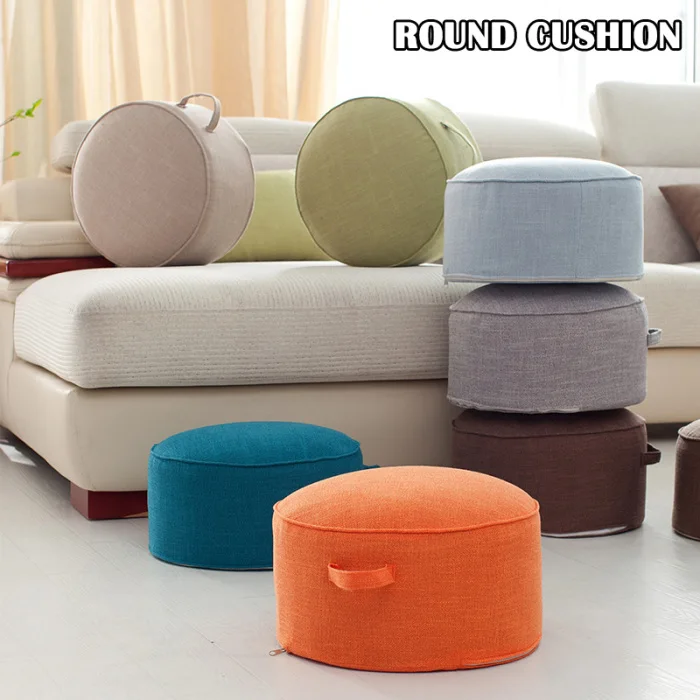 Round Floor Seat Cotton Linen Cushion Meditation Mat Removable Washable Cushion TT-best