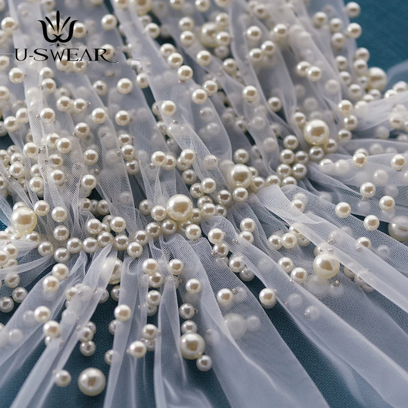 Красивый головной убор для невесты жемчужные аксессуары волос фата ручной