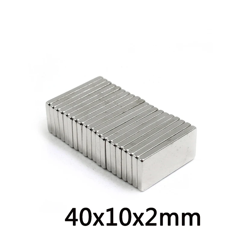 5 ~ 100 шт. 40x10x2 мм супер фотомагнит редкоземельный магнит толщина 2 блок