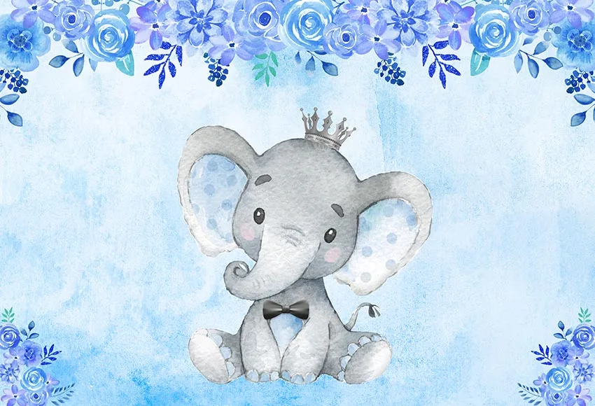 Фон для фотосъемки милый детский слон день рождения фон фотостудии портретный