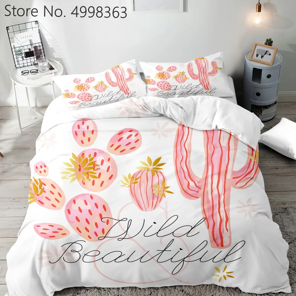 Кактус постельные принадлежности милые Альпака набор пододеяльников для детей