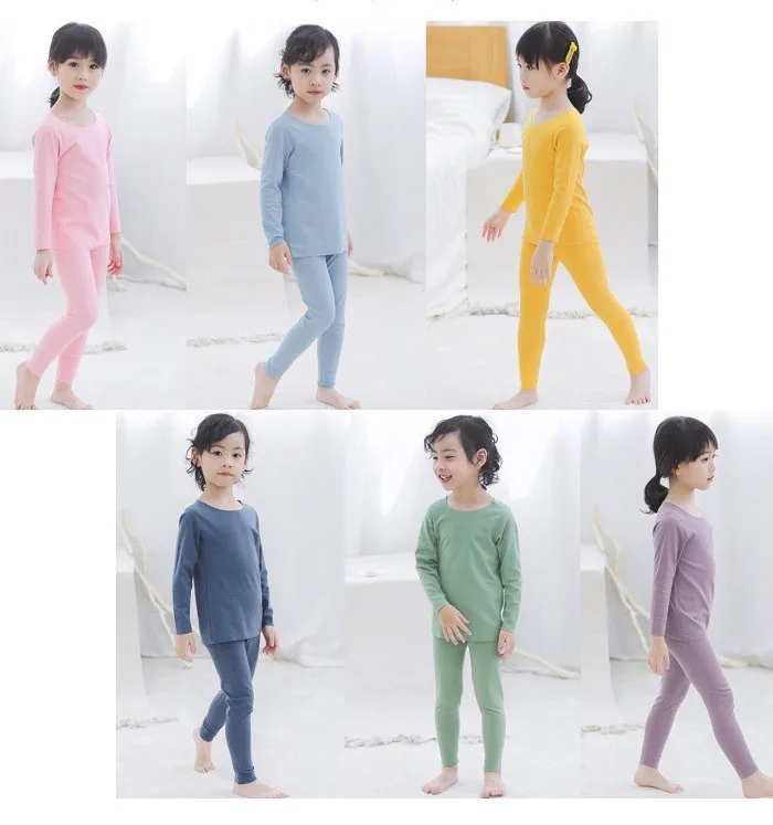 Детские пижамные комплекты одежда для сна девочек милая Ночной костюм детская с