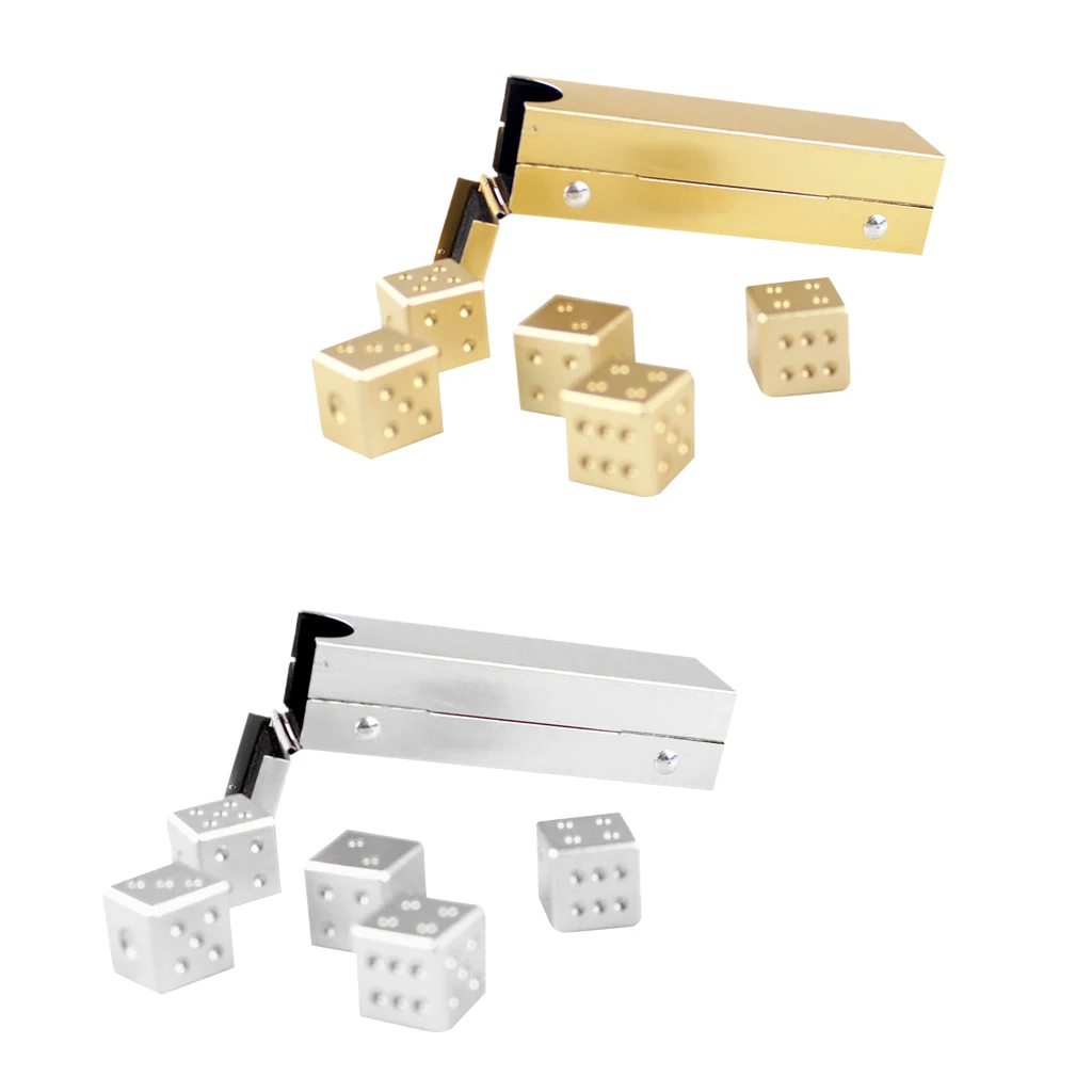 5 шт. легкие прочные Алюминий сплав шесть сторонняя пятно кости квадратный куб