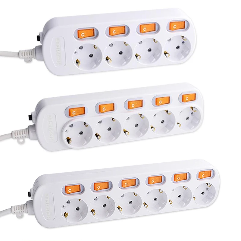 Европа Германия Корея Розетка Раздельный контроль 6AC вилка европейская 250A 16A