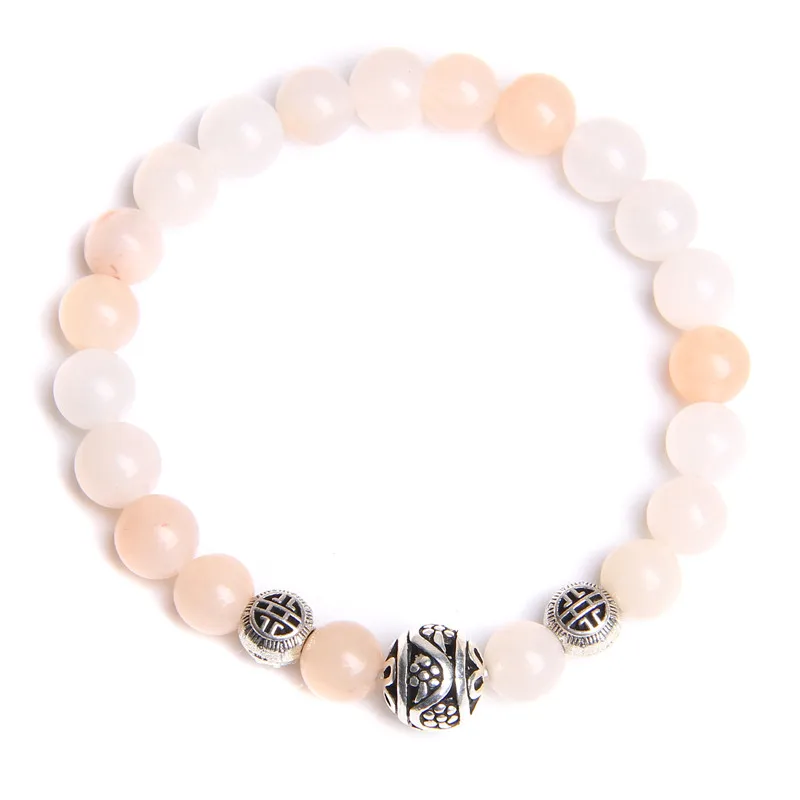 Женский мужской серебряный металлический браслет-Талисман из бусинок синтез