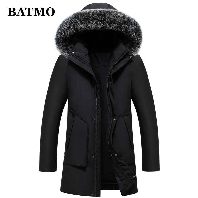 BATMO 2019 Новое поступление Зима 90% белые куртки с капюшоном на утином пуху мужские