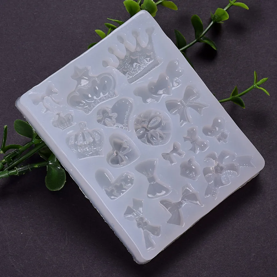 

Diy handmade crystal silicone mold jewelry crown bow hot air balloon shell silicone mold accessories material