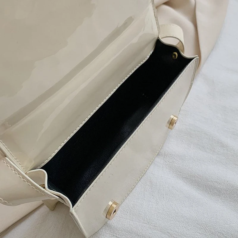 

2021 New Luxury Shoulder Bag Shiny Pu Leather Crossbody Bags For Women Small Flap Handbag Designer Female Messenger Bags