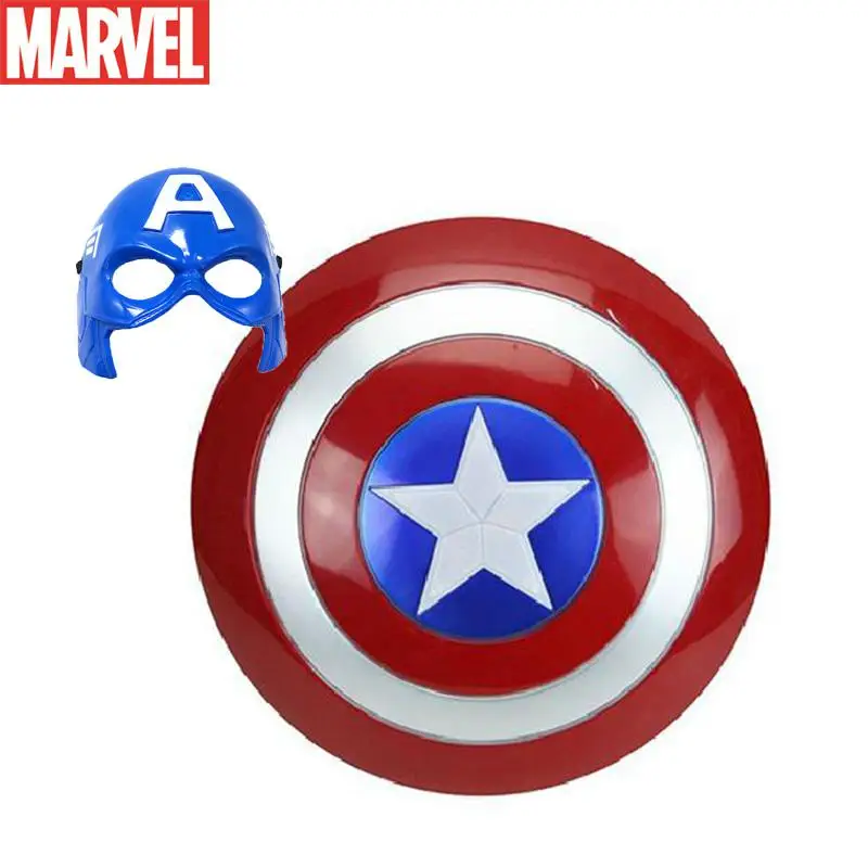 

The Avengers Captain America Shield Thor Hammer Action Figures Superhero Spiderman Cosplay Masks Lens Prop Face Mask Kids Toys
