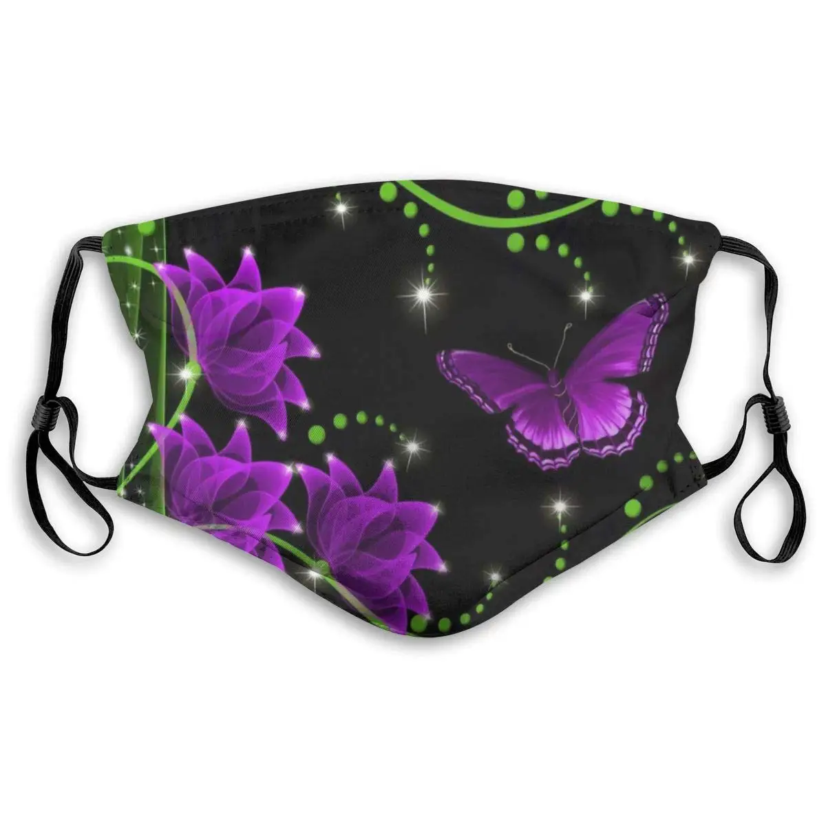 

Violet Butterfly Reusable Dust Washable Filter and Reusable Mouth Windproof Warm Cotton Face