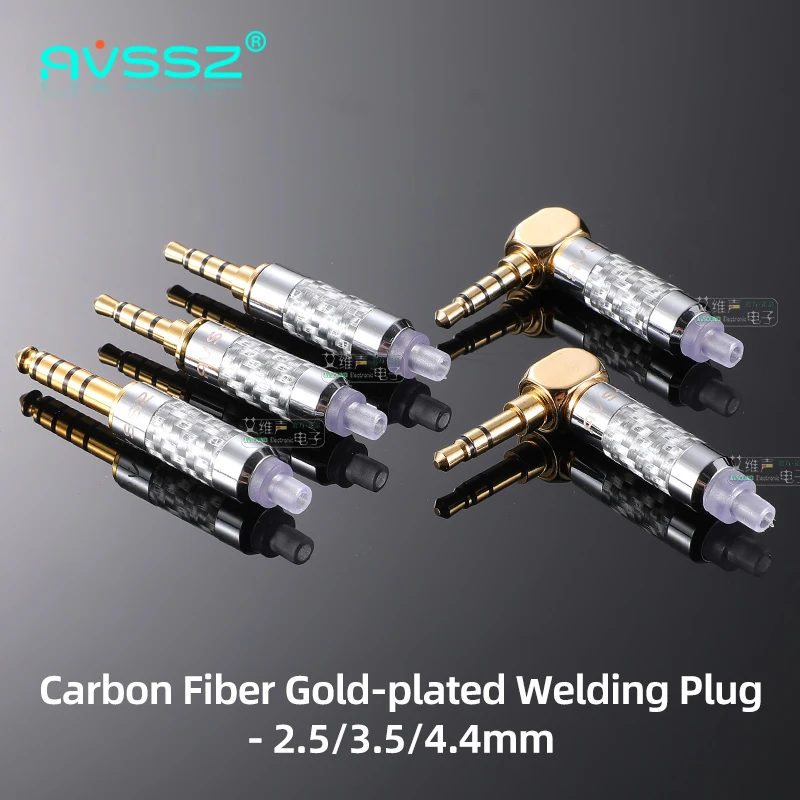 AVSSZ углеродное волокно прямой/угловой разъем 3 5 мм Джек стерео наушники сварочная