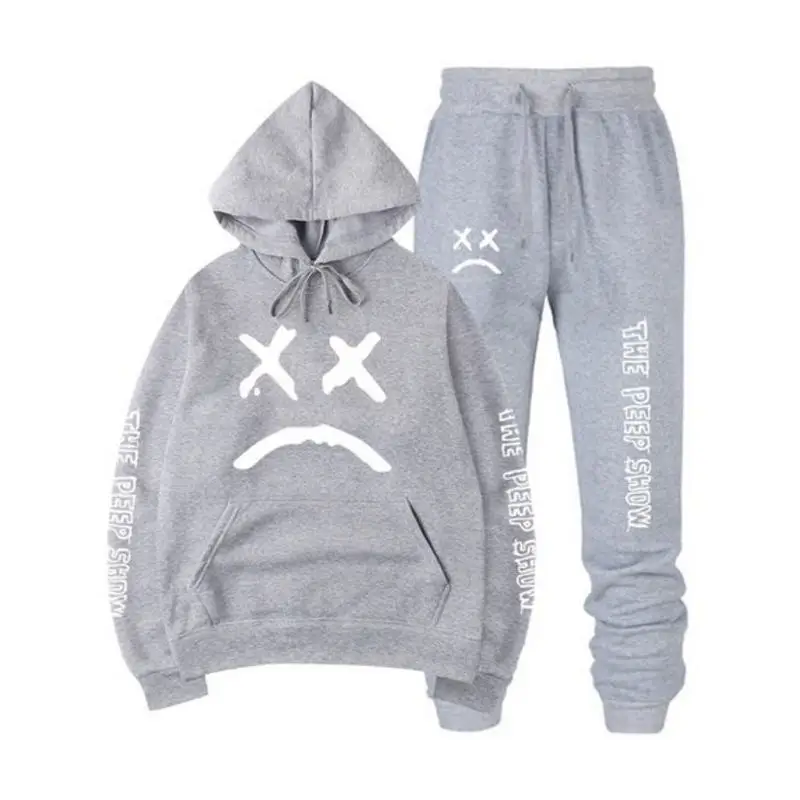 

RIP Lil Peep Hoodie Sweatshirt Sets Men/Women Winter Warm Fleece Hoodies Sweatshirts+Sweatpants Suits Hip Hop Pullover Hooded